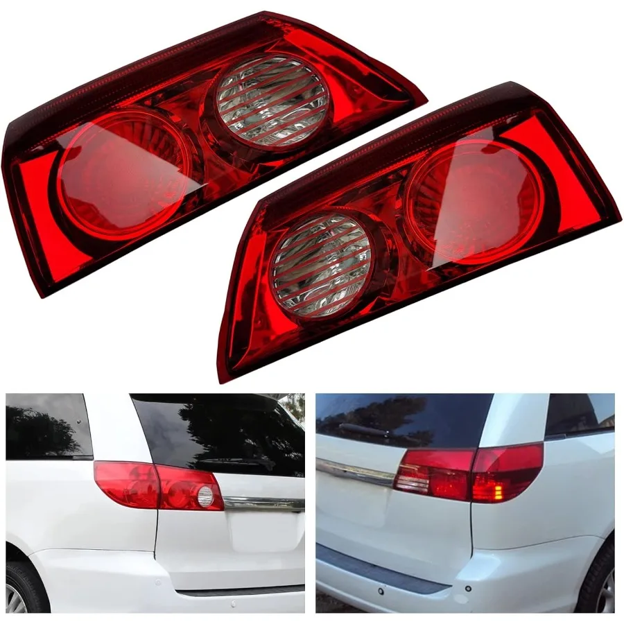 1 زوج أضواء خلفية داخلية الجمعية ل 2006 2007 2008 2009 2010 تويوتا سيينا الذيل لمبة خلفية سائق وجانب الركاب استبدال #4