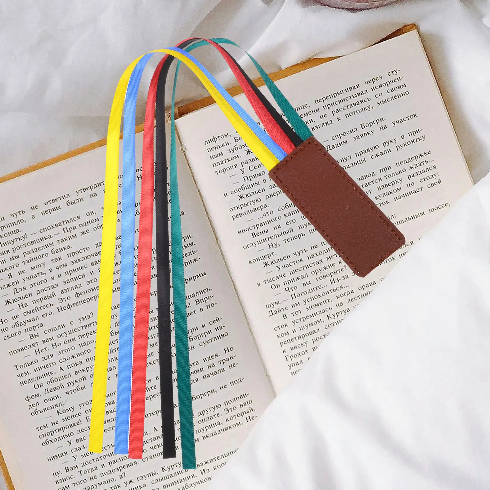 

Ribbon Bookmark Decorative Marker Student Supply Easy Insert Spine Colored Ribbons Practical Decorative Book Accessory
