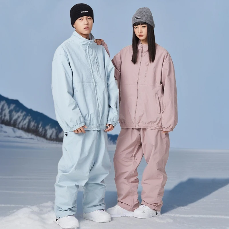 2025 New Couple Ski Suit Winter Sport Warm Snowboard Tracksuit Man Loose Skiing Jumpsuit Woman Waterproof Windproof Snow Clothes