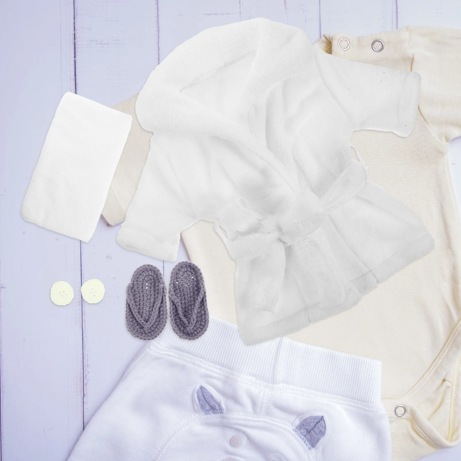 1 zestaw 1 Zestaw do sesji zdjęciowych noworodków, szlafrok, miękki ręcznik z polaru koralowego dla malucha, uroczy strój z ręcznika kąpielowego na urodziny