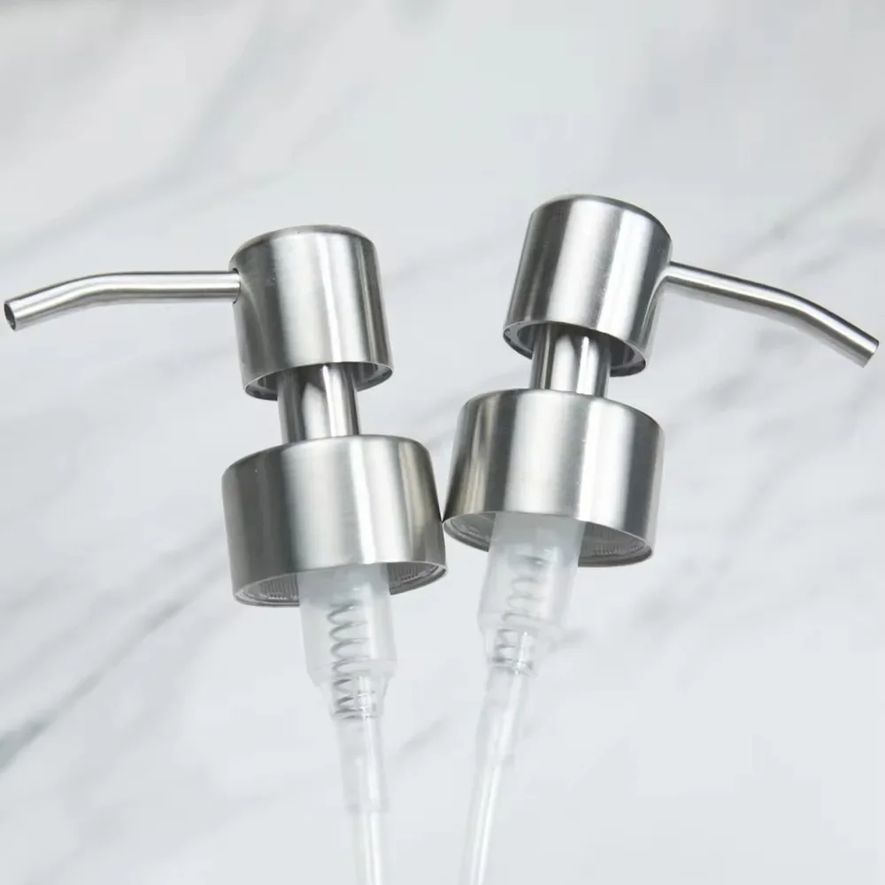 

304 Stainless Steel Hand Liquid Soap Pump Dispenser Head Nozzle for Bathroom Kitchen Foam Soap Shampoo Dispenser Accessories
