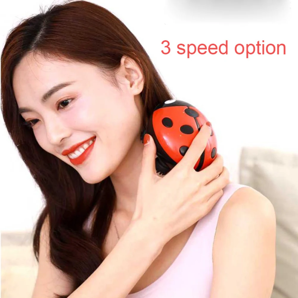 USB Rechargeable Vibrating Rotating Head Massager