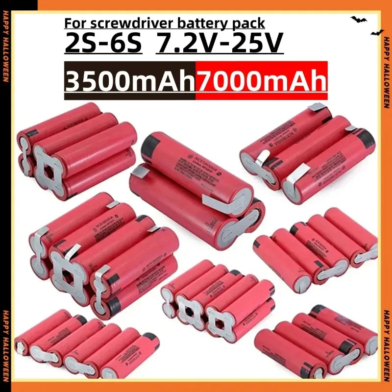 Original Battery 18650 GA 2S 3S 4S 5S 6S 3500-7000mAh High Capacity Customizable for Screwdriver Welding Battery 18650