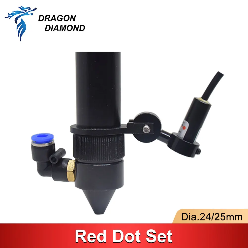 Módulo de diodo conjunto de punto rojo posicionamiento DC 5V para cabezal de corte de grabado láser Co2 DIY