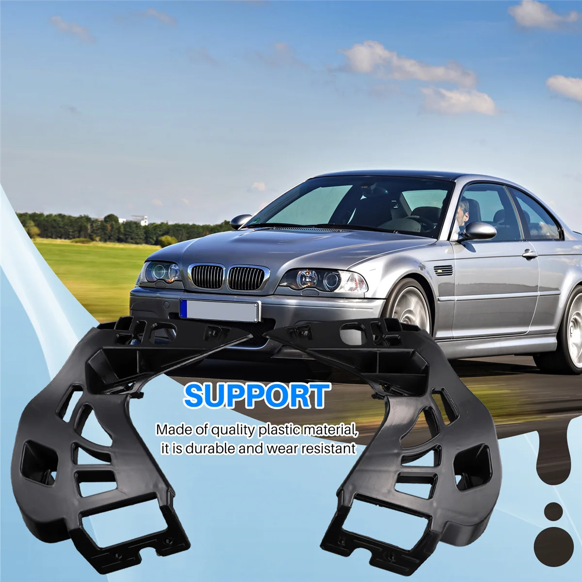 フロントバンパーブラケット,5シリーズ,525li,528li,530li,540li,2017-2020, 51118491489, 51118491490, 1ペア