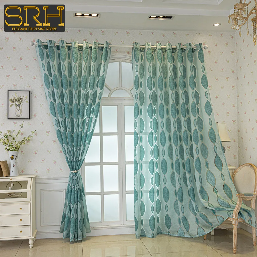 Modern Jacquard Window Screen Blackout Curtains Living Room Bedroom Balcony House Door Partition Black White Decor Custom Fabric