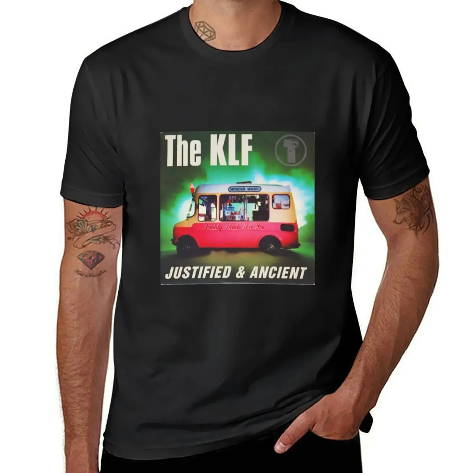 

THE KLF JUSTIFIED AND ANCIENT T-Shirt vintage graphic tee essential t shirt man clothes mens t shirts