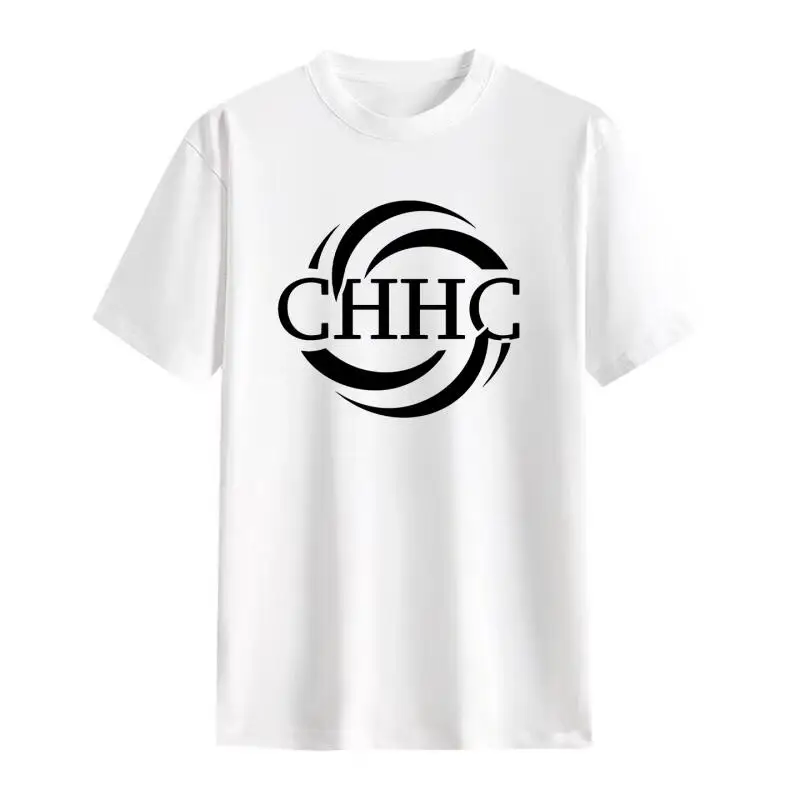 

Хлопковая футболка CH премиум-класса, дышащая, мягкая, стильная, современная, с круглым вихревым рисунком, свободный повседневный топ с круглым вырезом, унисекс, повседневная одежда