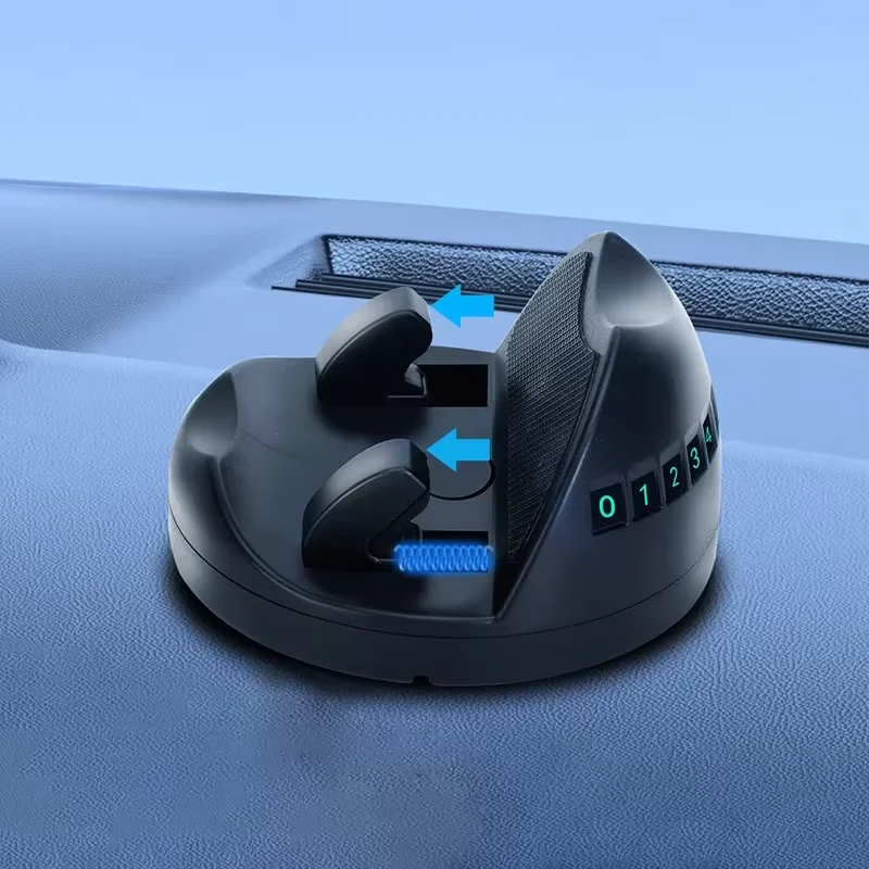 Dashboard Car Phone Holder With Parking Number Plate For Iphone Universal Android Anti-Slip Silicone Phone Mount For Car Dash