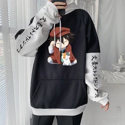 Anime Bungo Stray Dogs Kawaii Boy Edogawa Rampo Print Hoodies Harajuku Cartoon Streetwear Long Sleeve Plus Size Sweatshirt