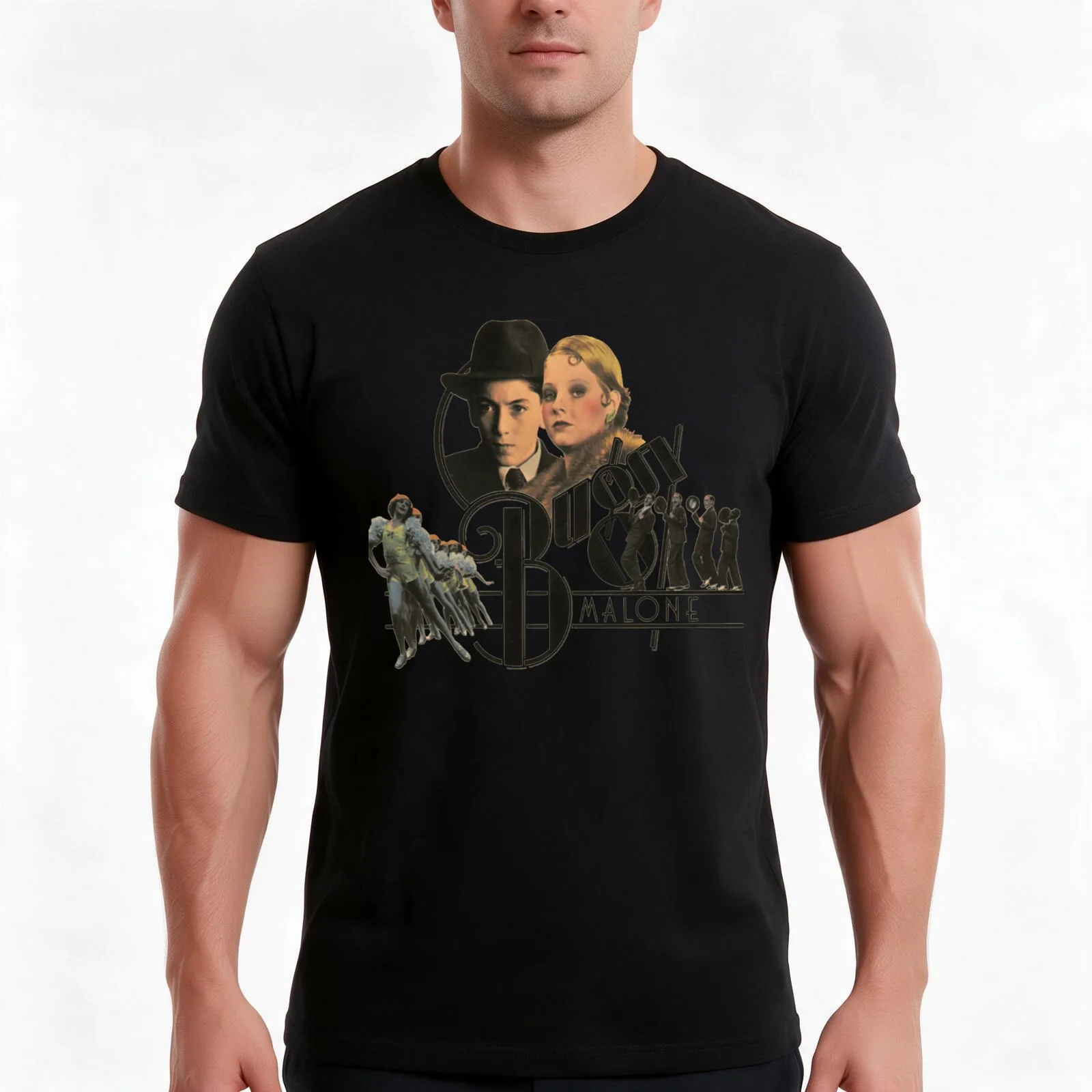 Bugsy Malone Classic T-Shirt Summer Casual Cotton Tee Oversized Streetwear Tops Vintage Graphic Print Loose Fit Short Sleeve