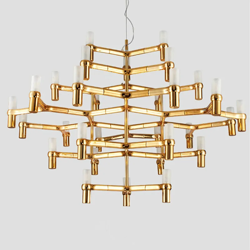 Modern Luxury Foyer G9 Led Chandelier Lustre Metal Pendant  Lighting Stairs Hanging Lamp Deco  Indoor Light Fixture