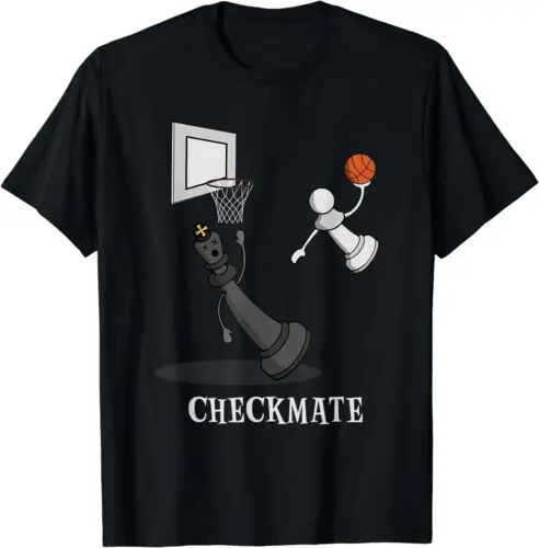  Checkmate Chess Basketball Game Board King Pawn Piece Funny T-Shirt