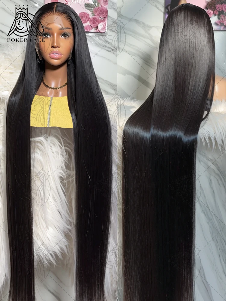 30 40 Inch 200 Density Bone Straight 13x4 HD Lace Frontal Human Hair Wig Brazilian 13x6 Lace Front Wigs Pre Plucked For Women