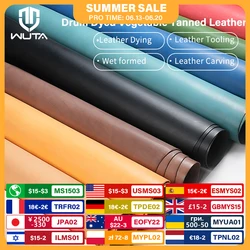 WUTA Full Grain Drum Dyed Vegetable Tanned Cowhide Skin Pre-cut Vachetta Leather Genuine Leather Craft Material DIY Bag Wallet