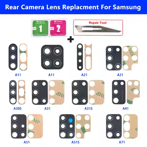 NEW Camera Lens Back Rear Camera Glass Lens With Glue Sticker For Samsung A71 A51 A51S A41 A31S A31 A42 A21S A21 A12 A11
