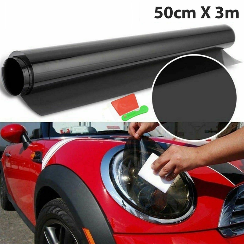 1 rolo 50cm x 3m 1/5/15/25/35 por cento vlt janela matiz filme adesivo de vidro sun sombra filme para carro protetor uv folhas adesivo filme