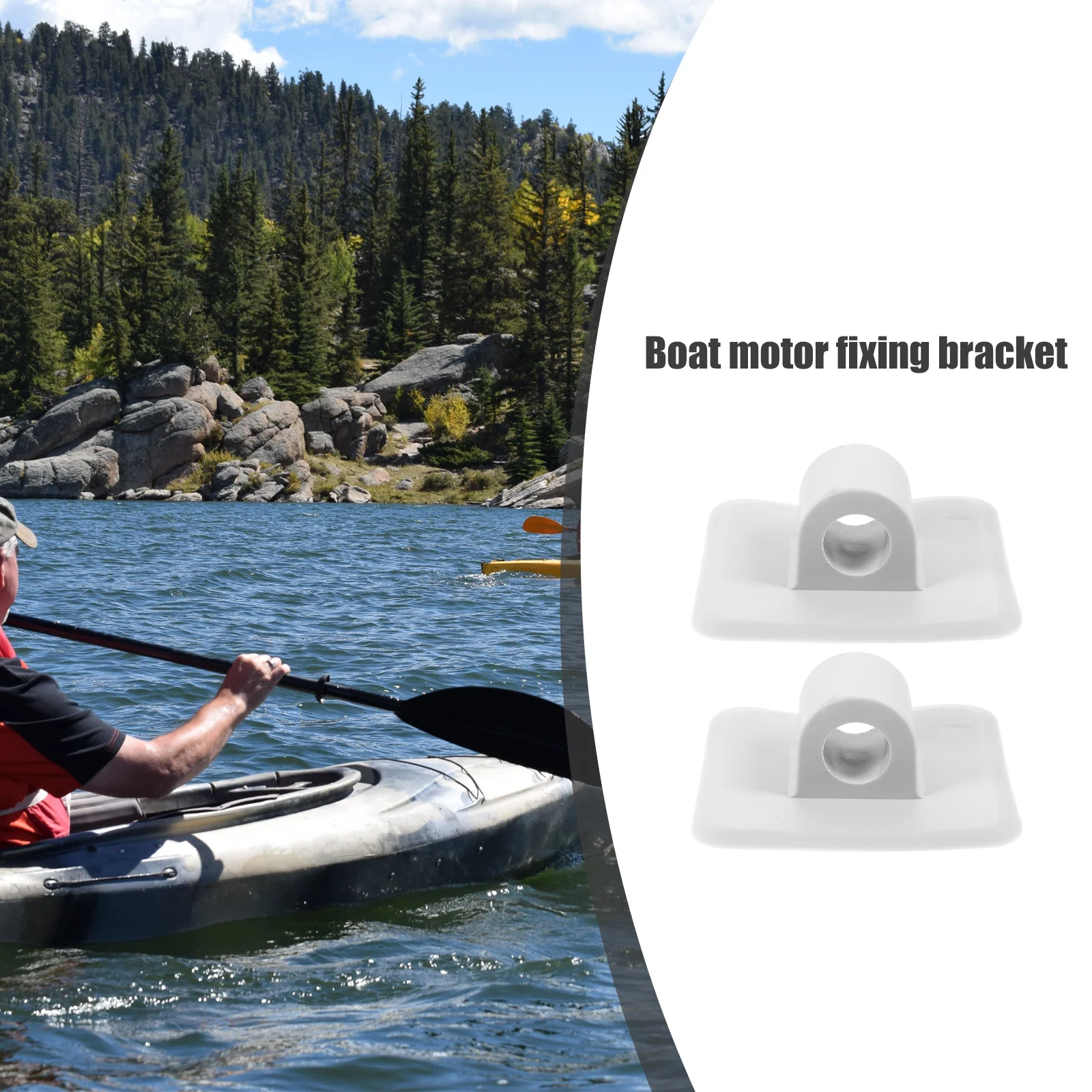 

2 Pcs PVC Marine Motor Buckles Universal Kayak Trolling Mount Stand Engine Bracket for Inflatable Boat Fishing Canoe Boat