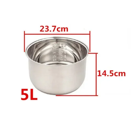 Rice Cooker Liner General Food Stainless Steel Uncoated Thickened 2L3L4L5L6L8L Rice Cooker Inner Pot