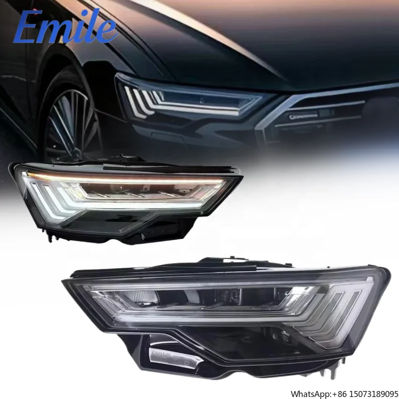 For  A6 C8 Headlight Matrix LED Headlight 2019 2020 2021 2022 2023 Lamp Headlamp S6 C8 Car Lights 4K0941035C 4K0941036C