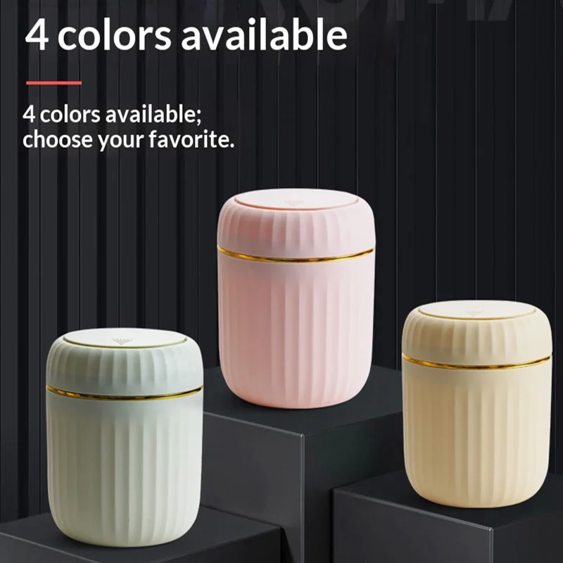 

1PC Mini Press-Top Desktop Trash Bin, Compact Wastebasket for Home & Office, Sealed Odor Control, Removable Inner Bucket