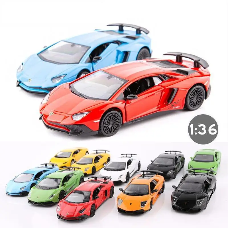 

1:36 Aventador LP750 Sian Huracan LP610 Gallardo LP570 Murcielago Alloy Car Model Pull Back Collection Gift