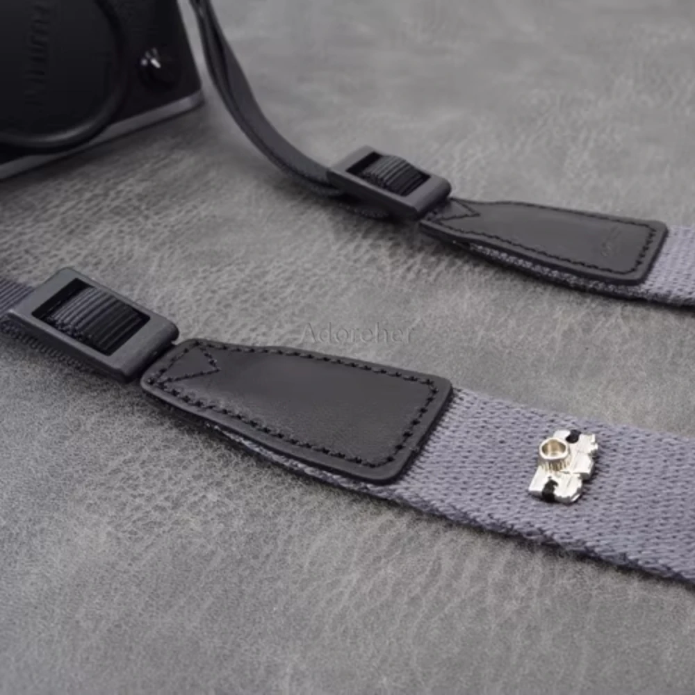 Adjustable Cotton Leather Universal Camera Strap for DSLR Retro Shoulder Neck Strap Photography Accessories