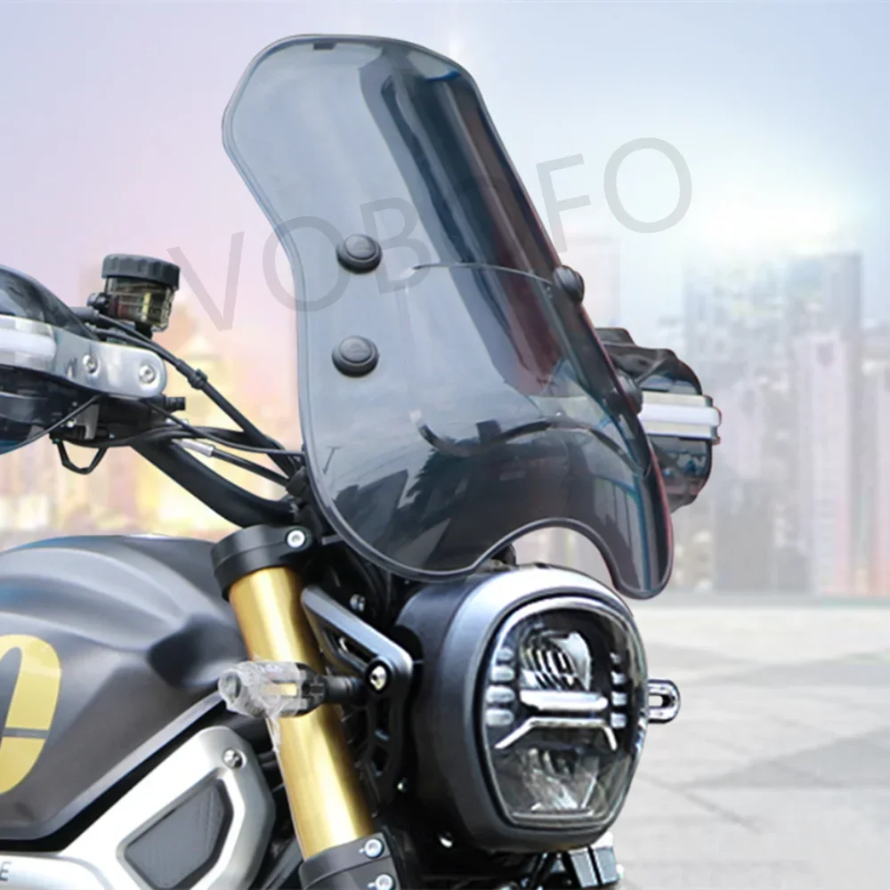 For LONCIN VOGE 500AC 300AC 500 AC 300 AC Motorcycle modified front windshield windscreen wind deflector windproof with bracket