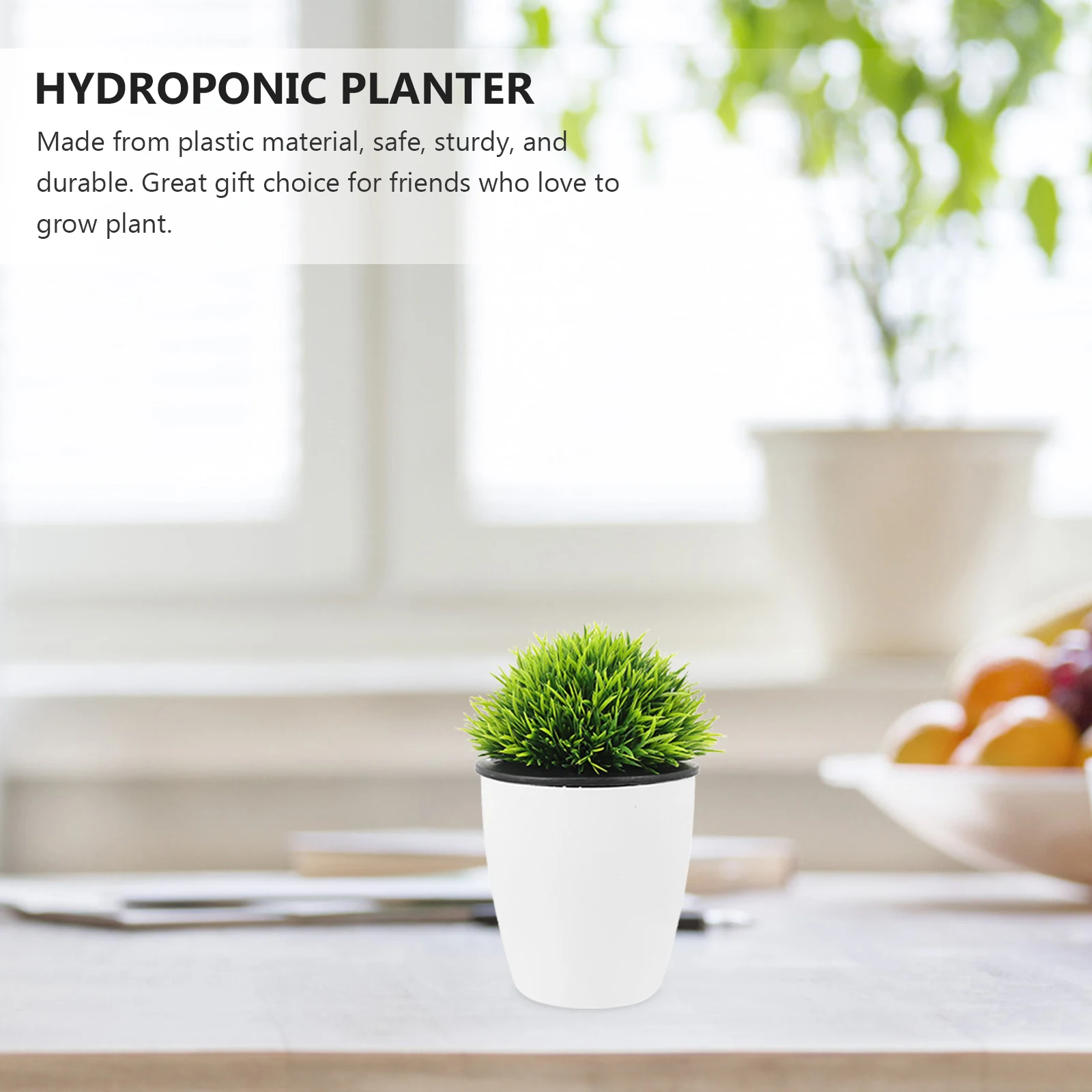 

10pcs Automatic Watering Hydroponic Planter M4 12cmx13cmx9cm Plastic Flower Self Watering Planter Pot for