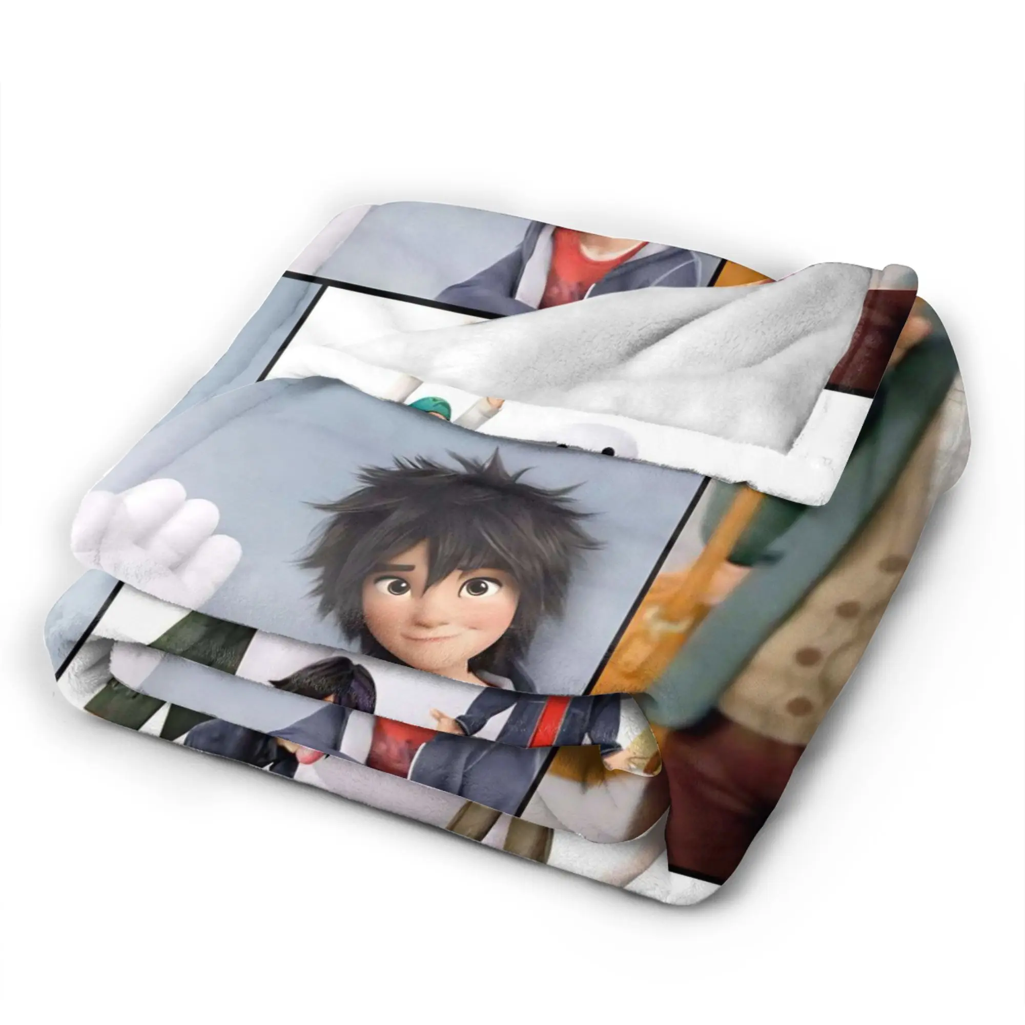 Big Heros 6 B-BaymaxS Plush Blankets Boy Girl  Flannel Throw Blanket For Living Room Super Design Quality Bedspread Gift Idea