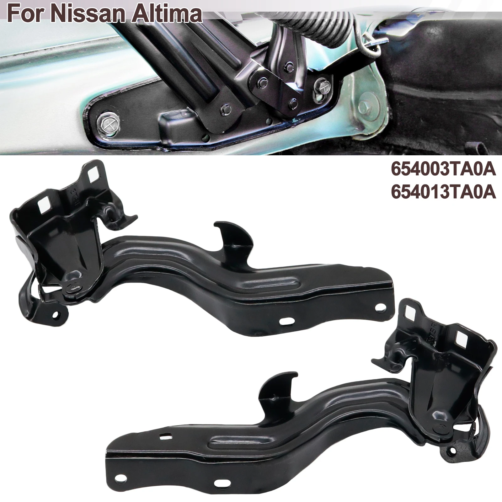 Set 2Pcs Car Hood Hinges Driver Passenger Side LH RH For Nissan Altima 2013 - 2018 654003TA0A 654013TA0A Pair New Accessories