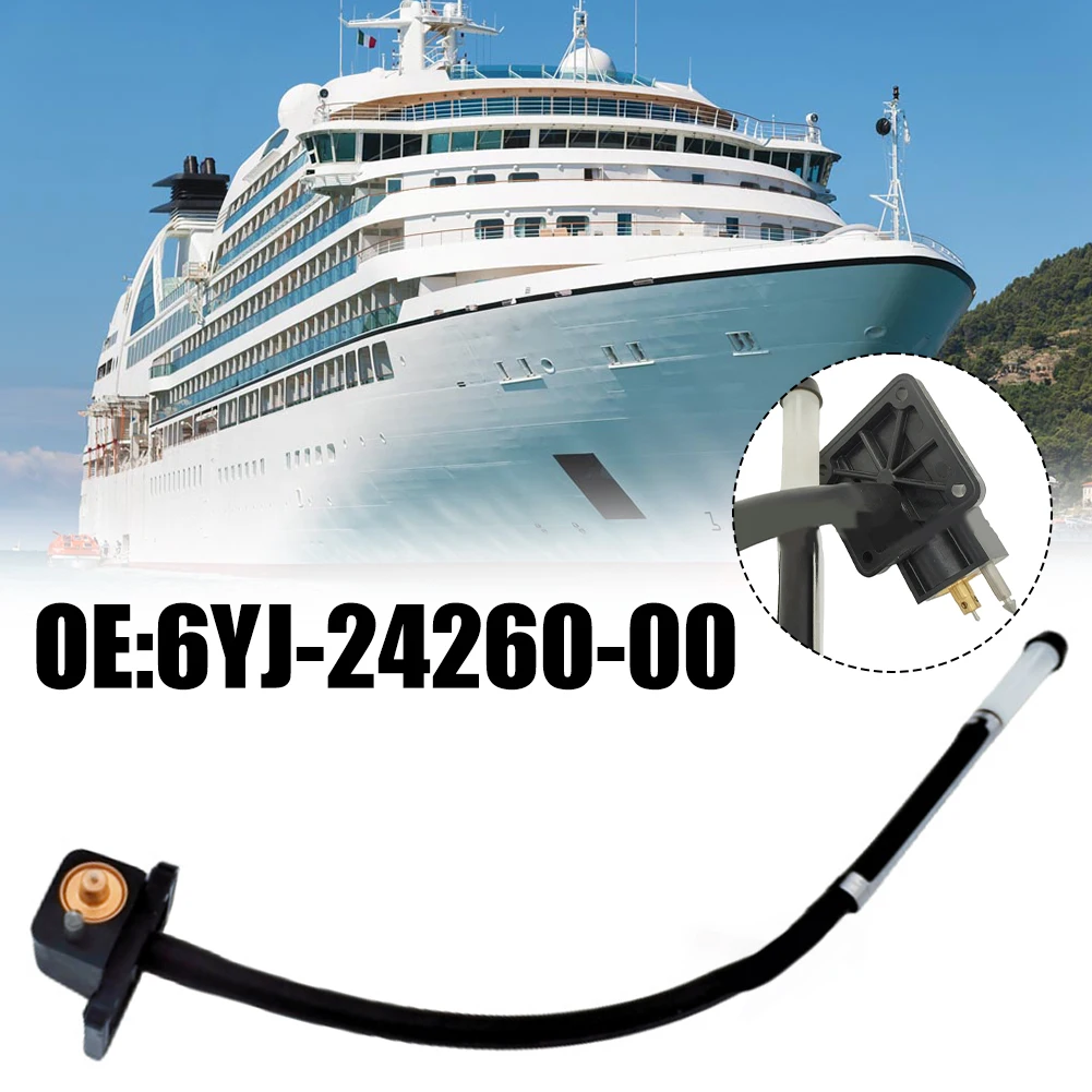 Marine Boat Fuel Tank Connector Fitting with Oil Level Gauge Meter 6YJ-24260-00 for Outboard Engines ABS Material Anti-Corrosion
