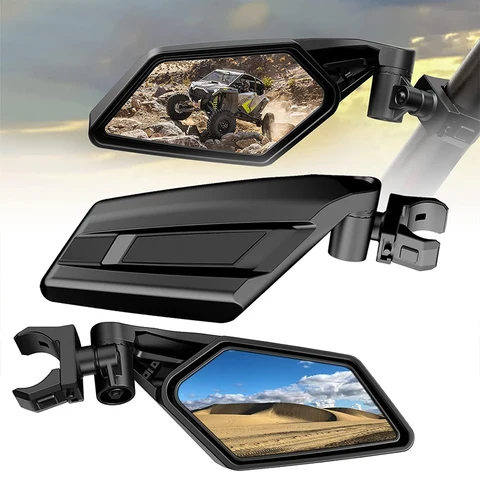 Регулируемые Боковые Зеркала Для UTV RZR Polaris Can-Am Yamaha YXZ Rhino Pioneer, Совместимые С Дугами Безопасности 1.5-2 Дюйма