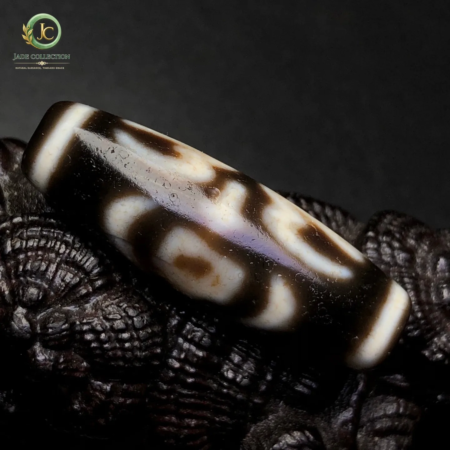 Rare Tibetan Buddhism Agate Zakirim God Dzi Bead Amulet Necklace Pendant Z1873