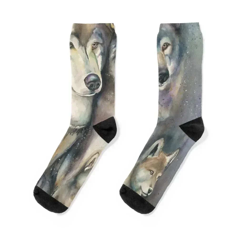 The Strength Of The Wolf Is The Pack Socks winter gifts luxury set Thermal man winter Woman Socks Men's