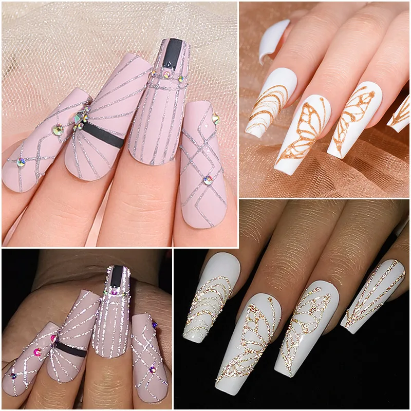 MEET ACROSS 6 sztuk/zestaw musujące pająk żelowy lakier do paznokci dla majsterkowiczów Nail Art Design Manicure pół Pernanent lakier żelowy UV