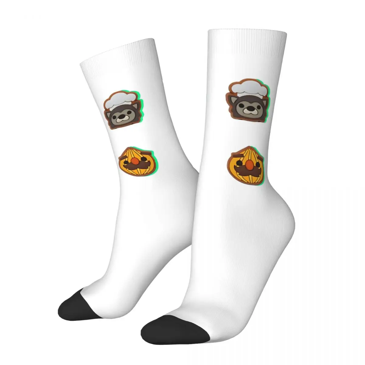 Autumn Winter Retro Women Men Cooking With Teammates Is Very Fun Overcooked Game Pack Socks Cute Sweat Absorbing Yoga Socks