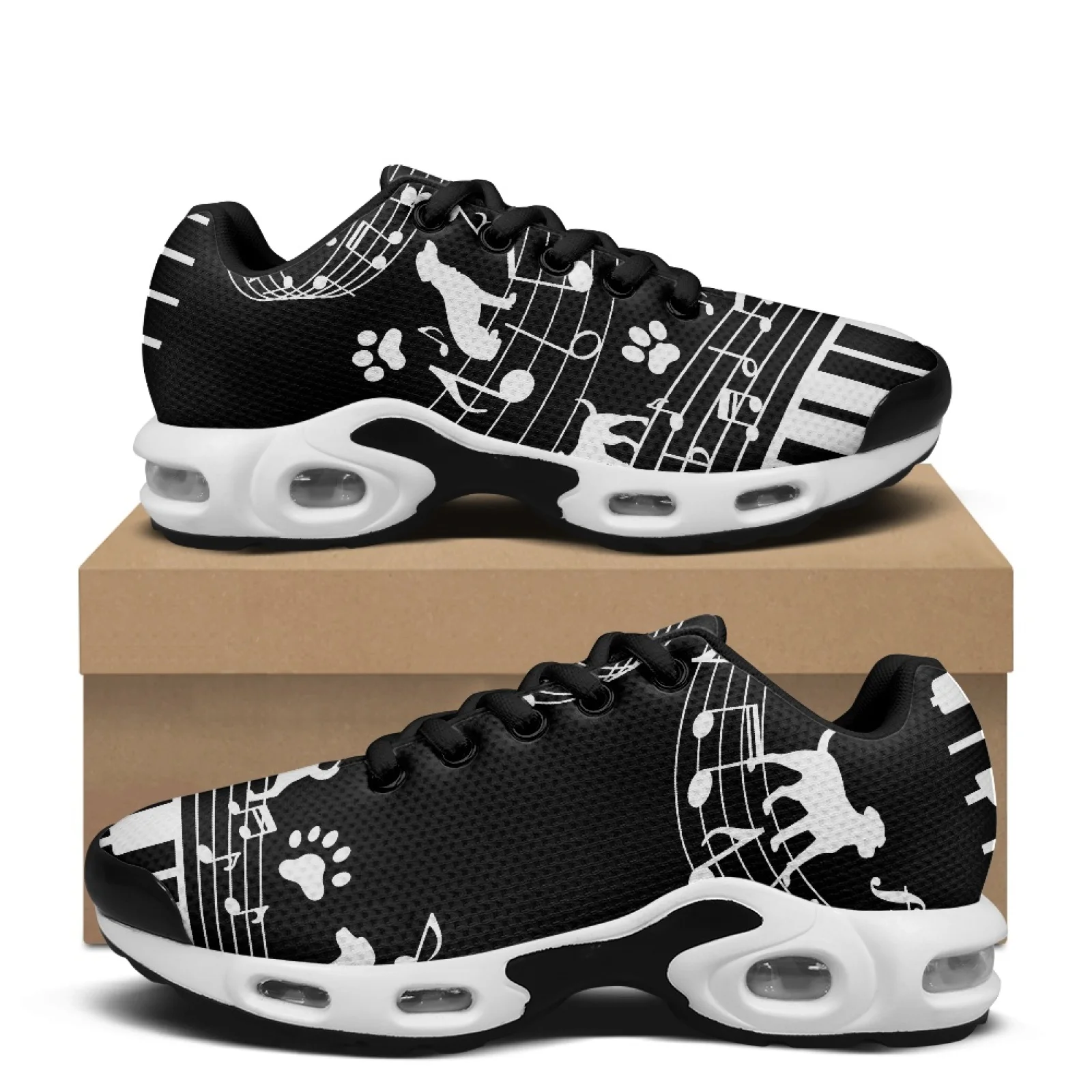 PENSTROLL Puppy Music Design Sports Shoes Mesh Walking Shoes Air Cushion Athletic Fashion Shoes for Workout