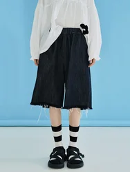 Imakokoni-pantalones cortos vaqueros para mujer, shorts holgados de cinco puntos, estilo harajuku, para primavera y verano, 223730