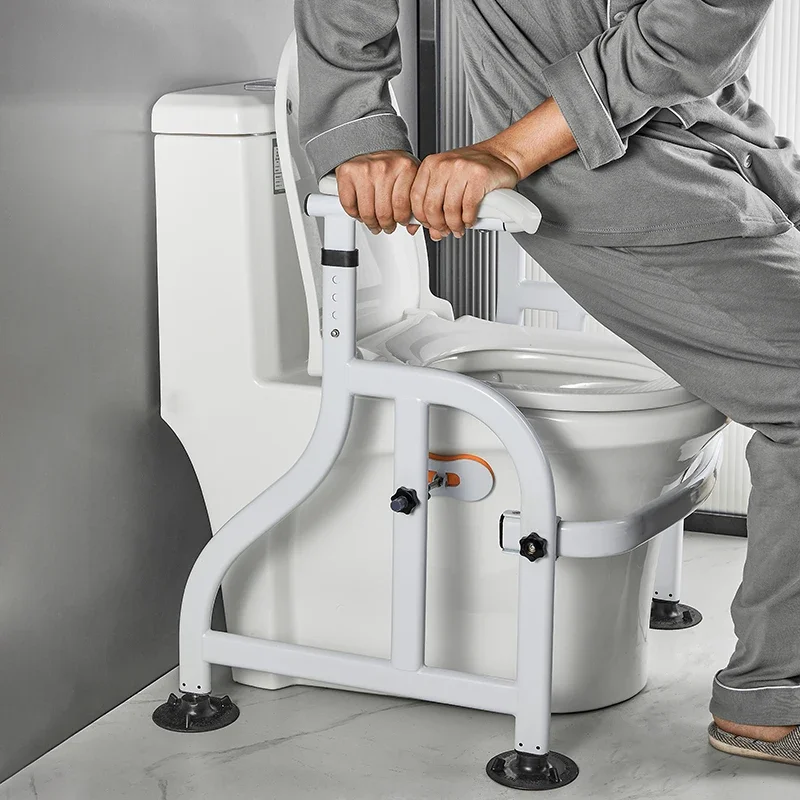 

Toilet Safety Rails for Seniors Easy Installation&Super Sturdy Grab Bars Arms Handicap Toilet Safety Frame Elderly Seat Handles