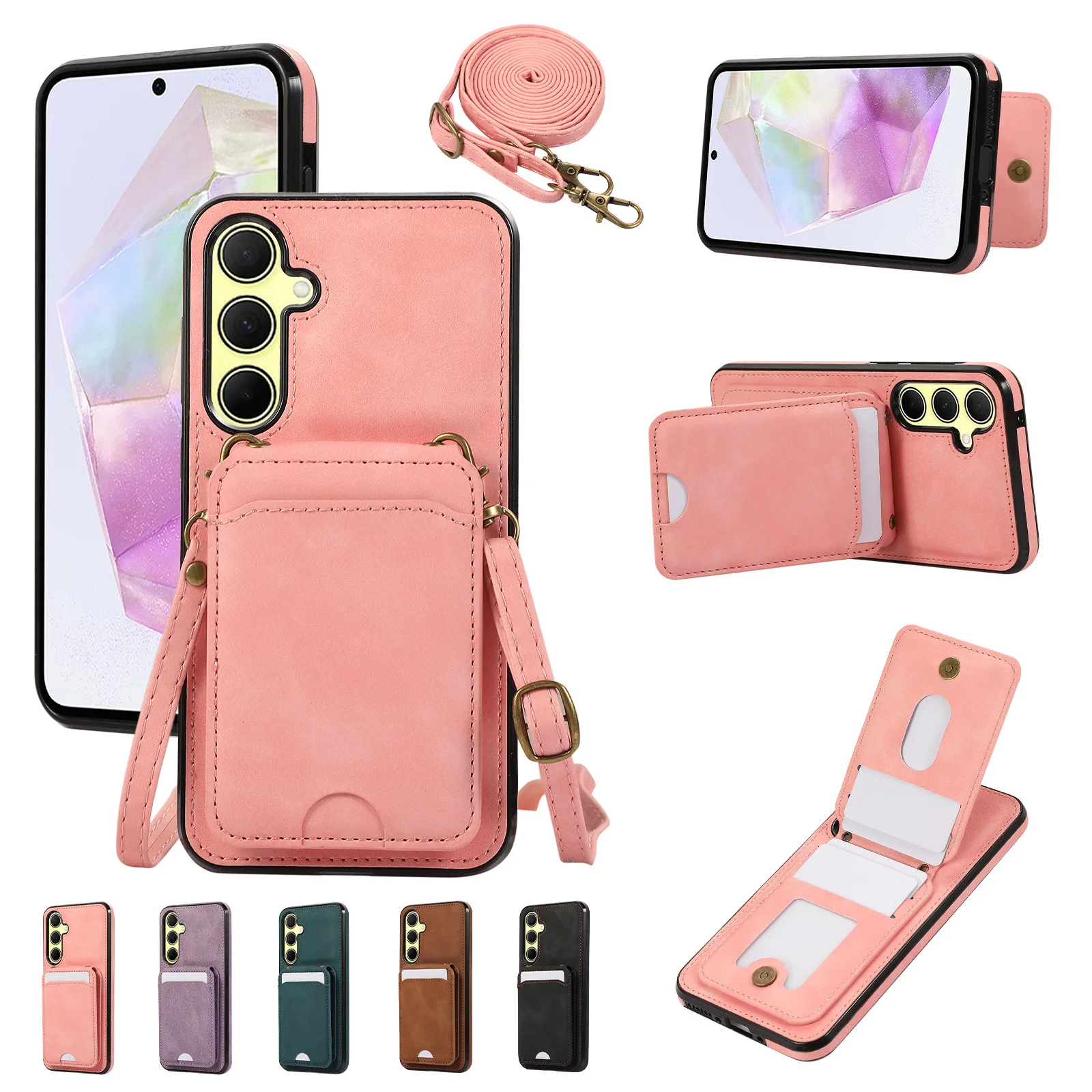 Applicable to Samsung S26 Ultra upper and lower opening card holder phone case,Galaxy S25 EDGE anti-drop protection cover