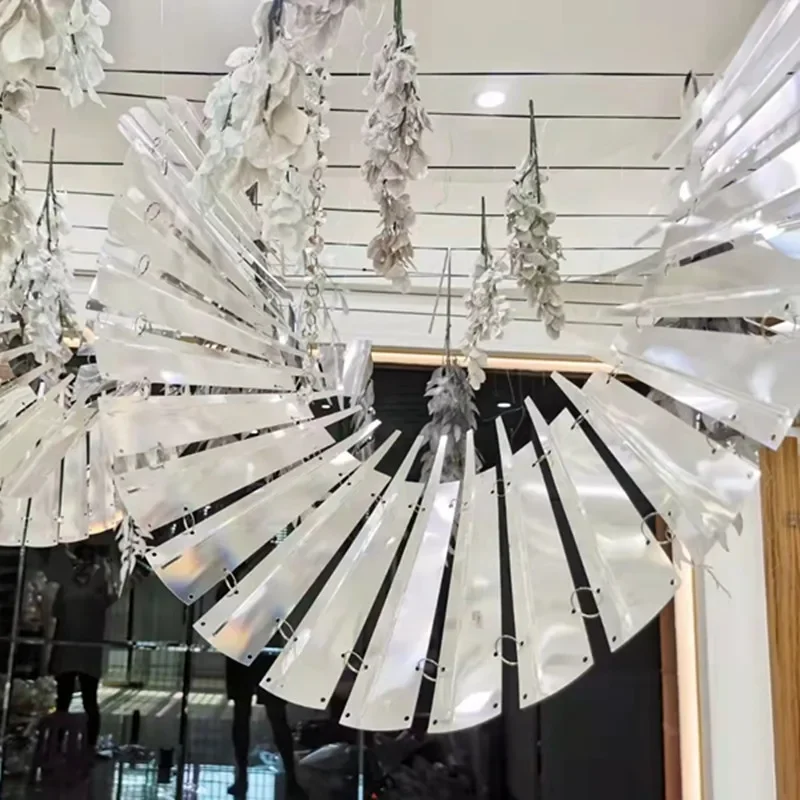 

Mirror sequined timeline free bending crystal colorful ceiling streamer Meichen banquet design