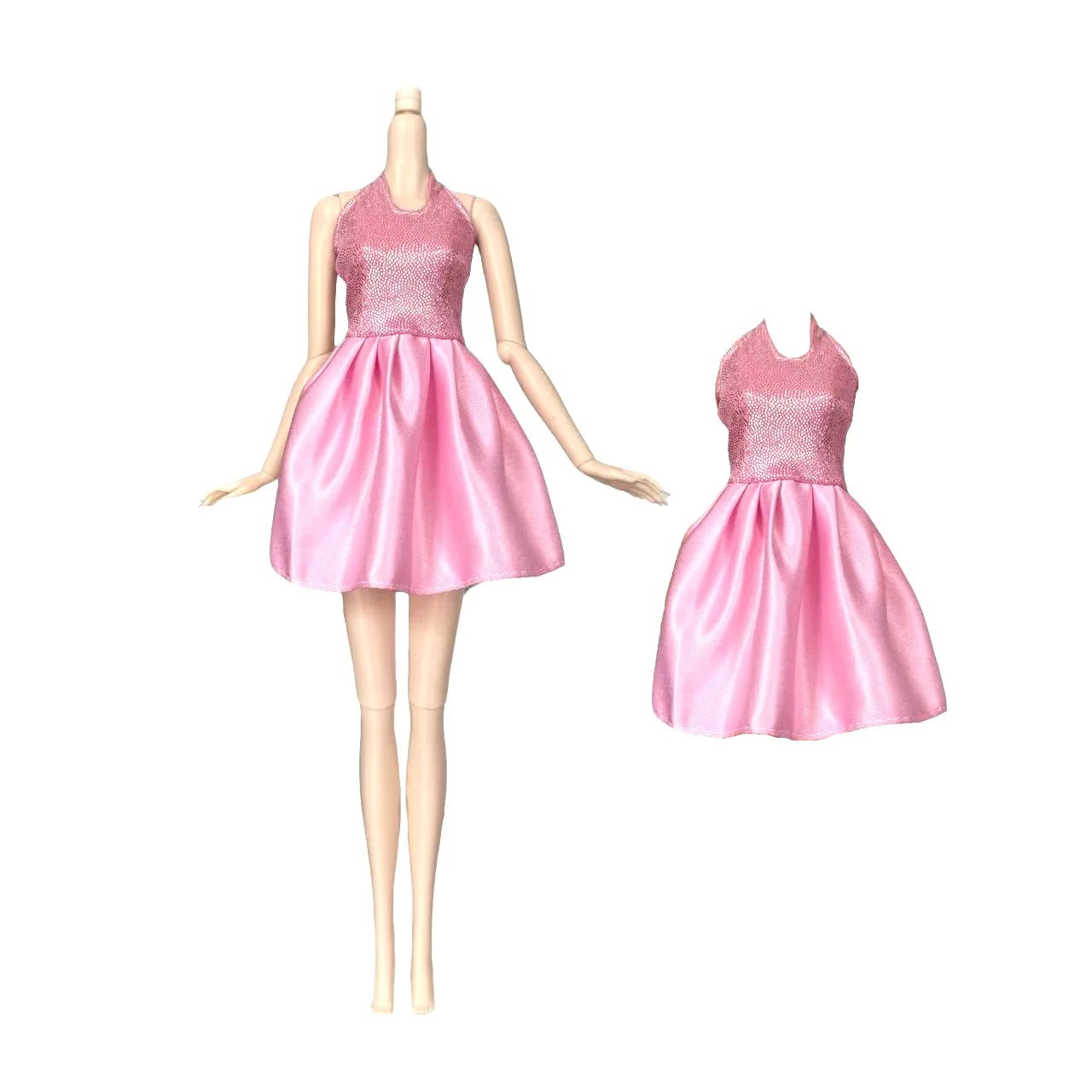 Fashion Sexy Off-the-shoulder Dress Sparkling Blingbling Evening Gown For 1/6 FR Babi Supermodel Doll Dress Up Clothes Parts