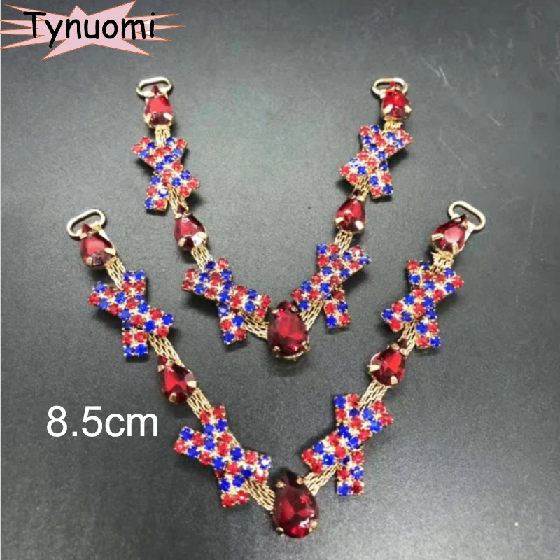 New Multicolor Rhinestone Bikini Connectors Clothing Decoration Buckle Crystal Sandal Chain DIY Hand sewing Beach Foot Jewelry