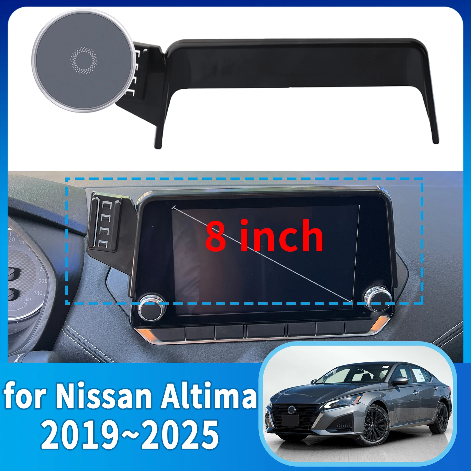 

fit for Nissan Altima L34 2019 2020~2025 8inch Custom Fit Phone Holder Mount Dashboard Screen Base No Drill Car​​ accessoires