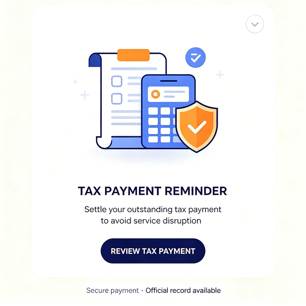 Pay Taxes or Additional Fees.