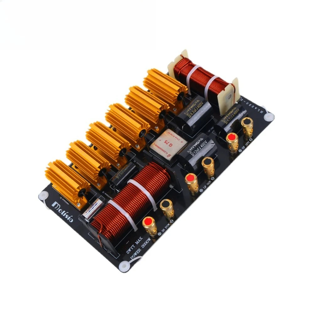 2 Ways 600W 2000W Speaker Crossover Treble+Bass Hifi Professional Stage Frequency Divider Filter for 8-18 Inch Speaker