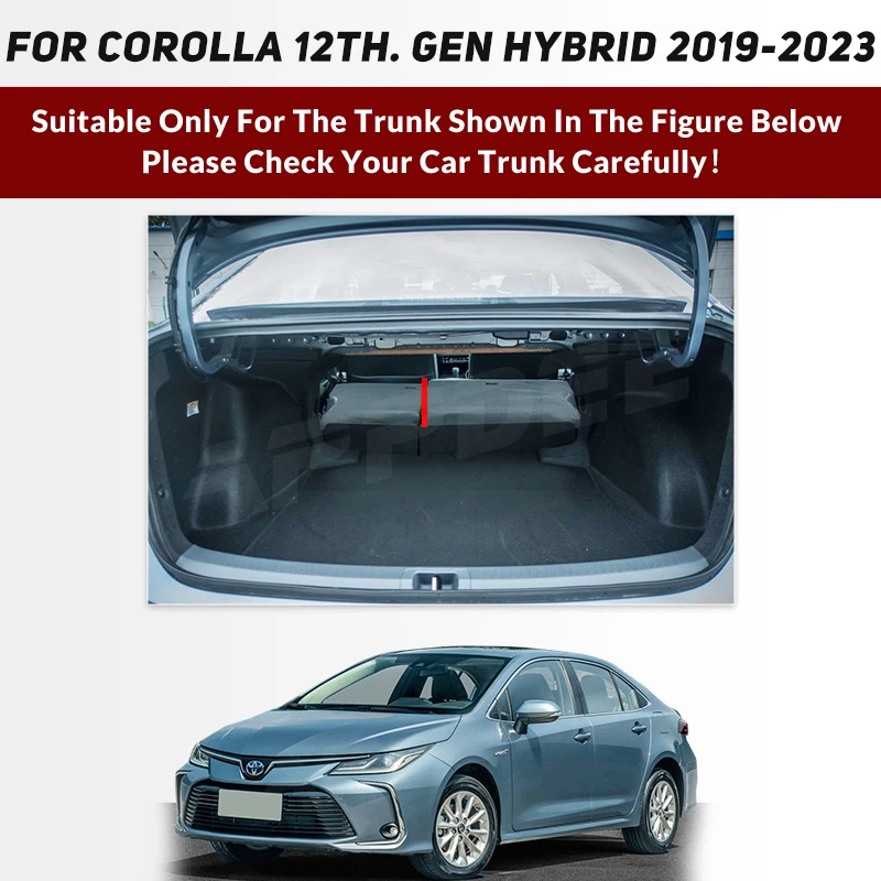 Full Coverage Trunk Mat For Toyota Corolla Hybrid 12th. Gen 2019-2023 22 21 20 Car Boot Cover Pad Interior Protector Accessories