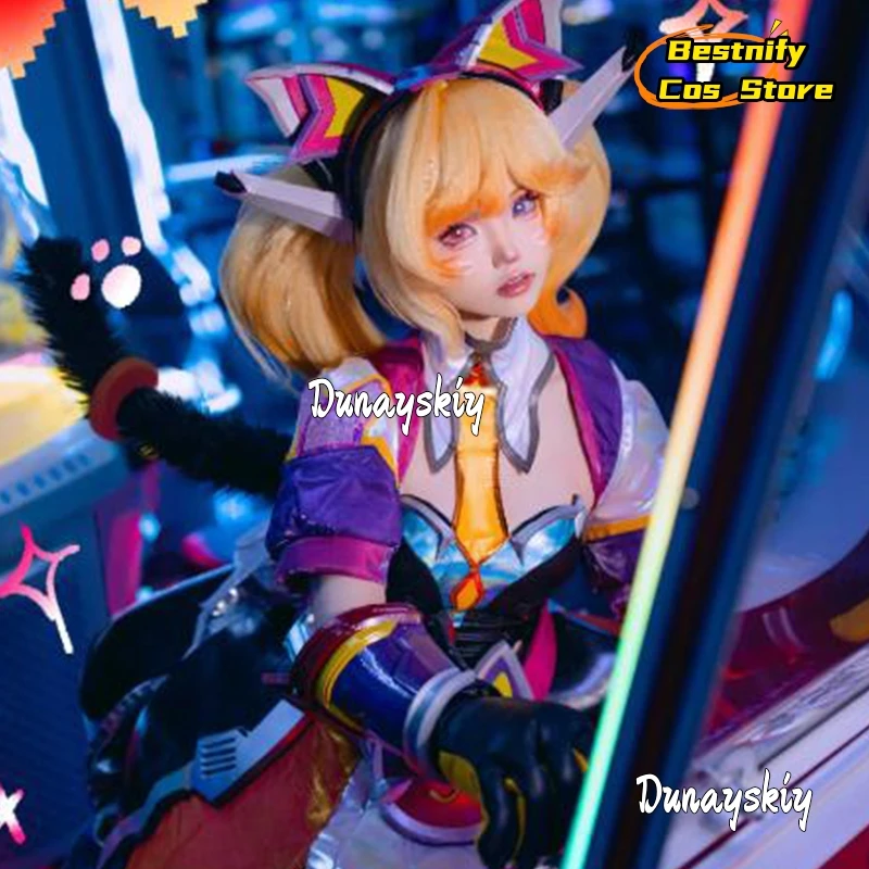 

CR6.22*Spirit Blossom Gwen Cosplay Costume Game Character Outfit Accessories Roleplay Dress Game LO Seraphine Sets Cosplay Cos
