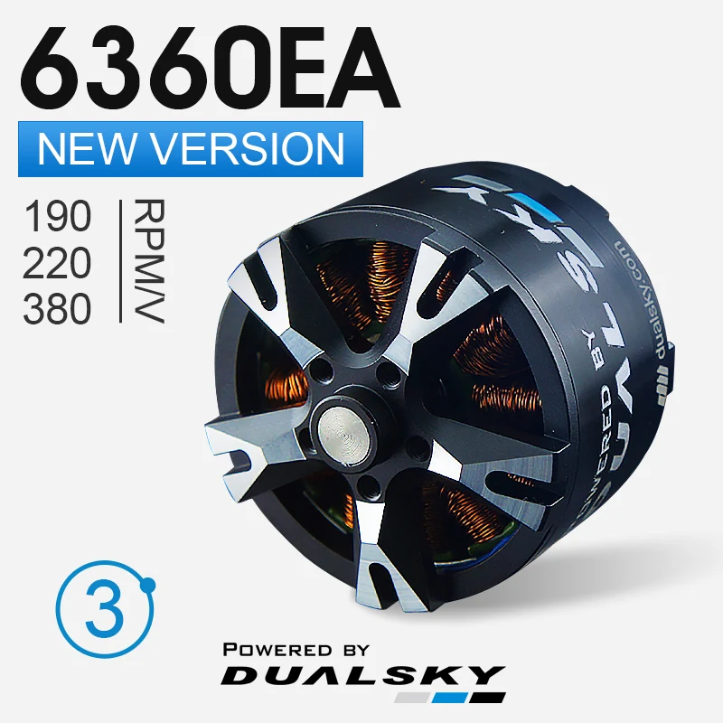 DUALSKY XM6360EA 3rd Gen Fixed Wing Brushless Motor for E-Rocket  E-Aerobatic E-Drone E-Aircraft E-Model - RC Aircraft Parts